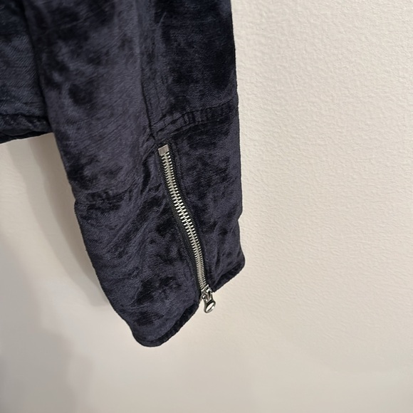 FREE PEOPLE from Dusk til Dawn Black Velvet Moto Jacket. Size Small NEW - Picture 12 of 16